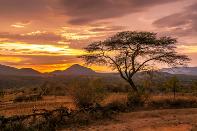 Sonnenuntergang in Äthiopien