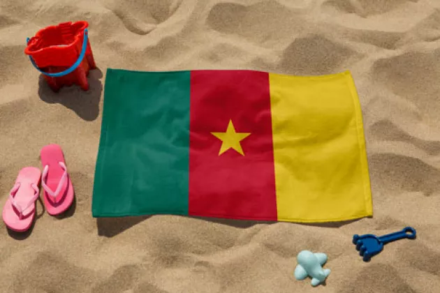 Strandtuch - Flagge Kameruns