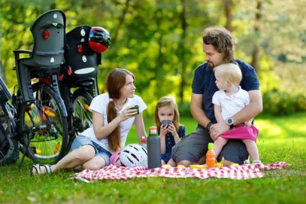 Familie im Urlaub