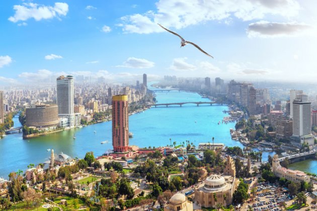 Blick auf Kairo und den Nil