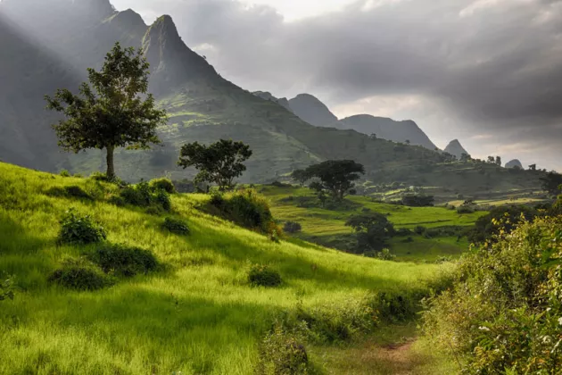 Am Fuße der Simien Berge spazieren