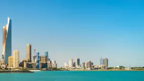Blick auf die Skyline von Kuwait-Stadt