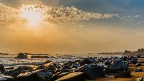 Roter Sandstrand in Monrovia
