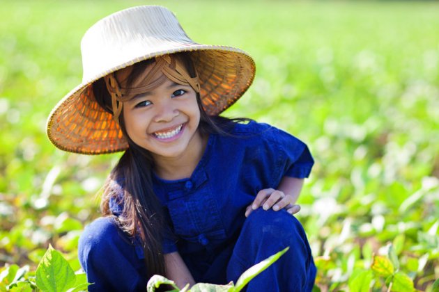 Lächelndes Mädchen in Thailand