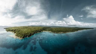 Vulkanlandschaft auf einer Insel in Vanuatu