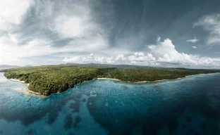 Vulkanlandschaft auf einer Insel in Vanuatu