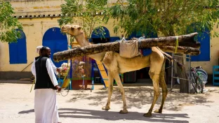 Stadtansicht von Asmara, Eritrea, mit historischer Architektur