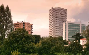 Skyline von Tirana, Albanien