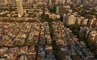 Luftaufnahme der Skyline von Mumbai, Indien