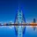 Skyline von Manama, Bahrain, bei Sonnenuntergang