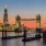 Skyline von London mit Reisepass und Reisedokumenten