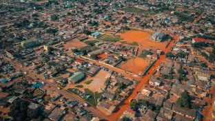 Landschaft in Ghana nahe der nördlichen Grenzregion