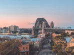 Skyline von Sydney mit Harbour Bridge in Australien