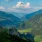 Alpenlandschaft in Österreich mit Bergen und Tal