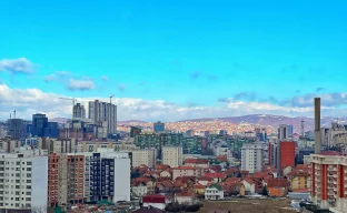 Stadtansicht von Pristina, Hauptstadt des Kosovo