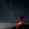 Vulkanausbruch in Guatemala mit Rauch und Lava