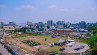 Stadtansicht von Brazzaville an der Republik Kongo