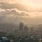 Skyline von Caracas nach Erdbeben mit Schäden an Gebäuden