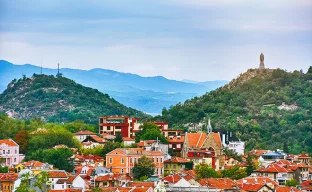 Blick auf Plovdiv