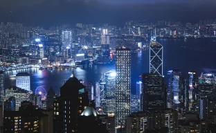 Nachtansicht von Hongkong 