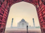Taj Mahal Mausoleum in Agra