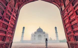 Taj Mahal Mausoleum in Agra