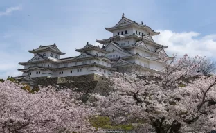 Blick auf die Burg Himeji, Japan