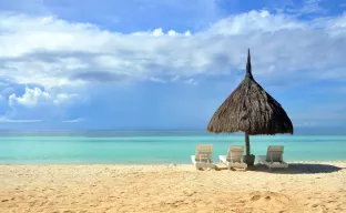 Panoramablick auf den Strand, Philippinen