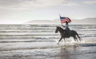 Amerikanische Cowgirl