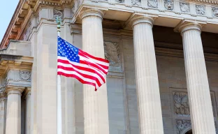 Washington DC Denkmäler mit USA.