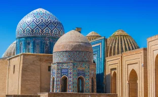 Shah-i-Zinda, eine Nekropole in Samarkand, Usbekistan